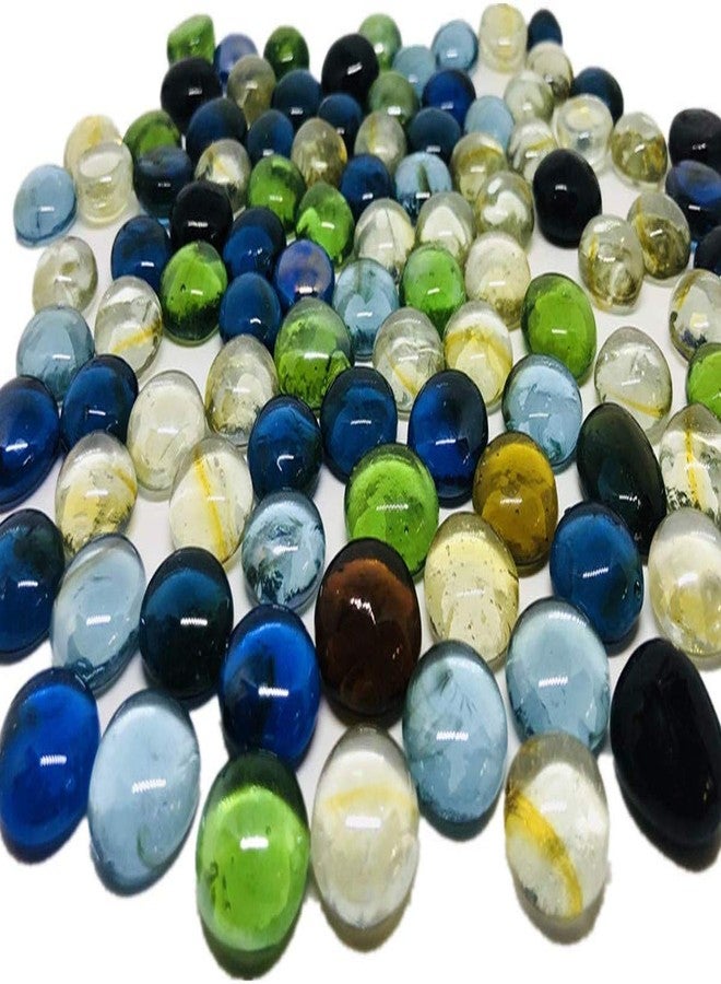 Power Stone Decorative Glossy Finish Glass Stones for Plant Pots Vase Fillers Home Garden Outdoor Restaurant Decoration (Multi Colour, 500 Grams) - Image 1